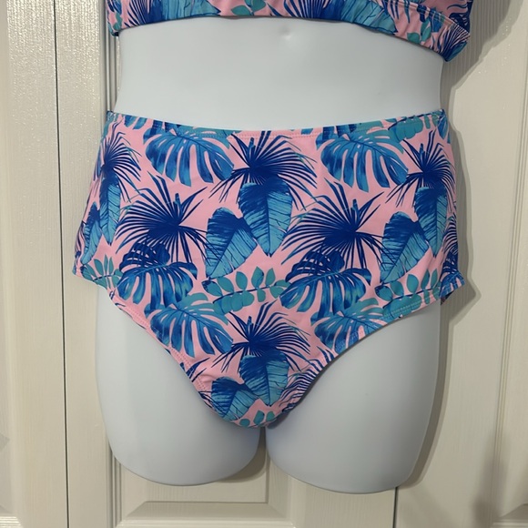 Jasambac Womens Bikini Cut-out Padded Swim Top + Bottom Swimwear XL - Picture 4 of 10